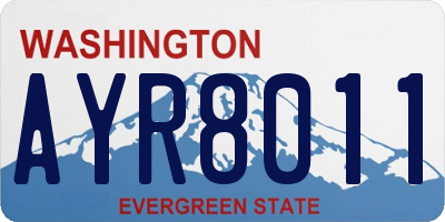 WA license plate AYR8011