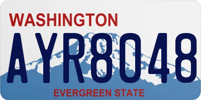 WA license plate AYR8048
