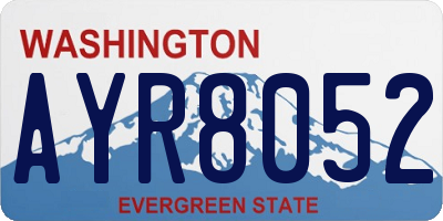 WA license plate AYR8052