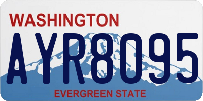 WA license plate AYR8095