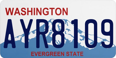 WA license plate AYR8109