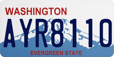 WA license plate AYR8110