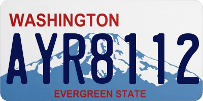 WA license plate AYR8112