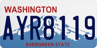 WA license plate AYR8119