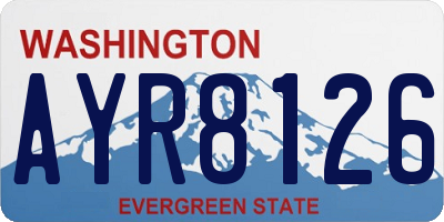 WA license plate AYR8126
