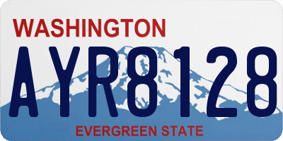 WA license plate AYR8128