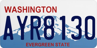 WA license plate AYR8130