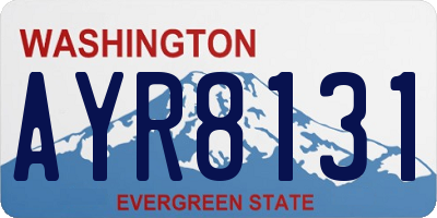 WA license plate AYR8131