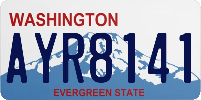 WA license plate AYR8141
