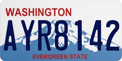 WA license plate AYR8142
