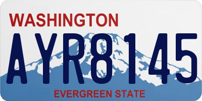 WA license plate AYR8145
