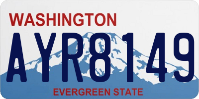 WA license plate AYR8149