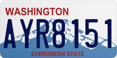 WA license plate AYR8151