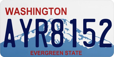 WA license plate AYR8152