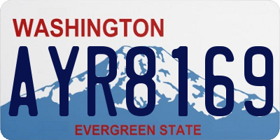 WA license plate AYR8169