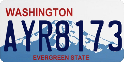 WA license plate AYR8173
