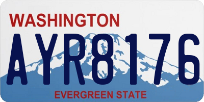 WA license plate AYR8176
