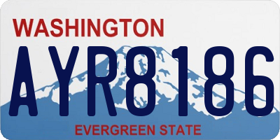 WA license plate AYR8186