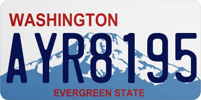WA license plate AYR8195