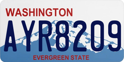 WA license plate AYR8209