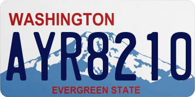 WA license plate AYR8210