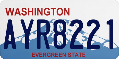 WA license plate AYR8221