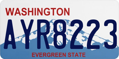 WA license plate AYR8223