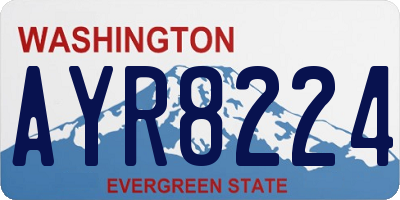 WA license plate AYR8224
