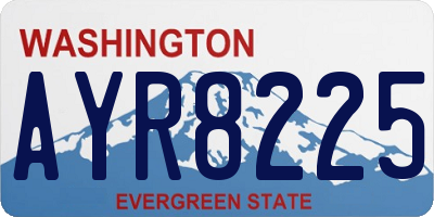 WA license plate AYR8225