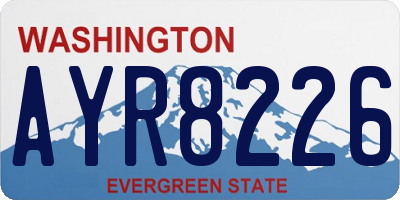WA license plate AYR8226