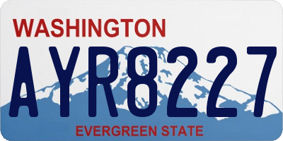 WA license plate AYR8227