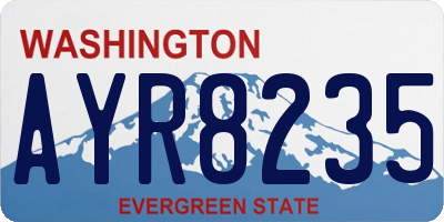 WA license plate AYR8235