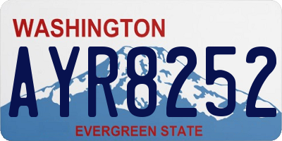 WA license plate AYR8252
