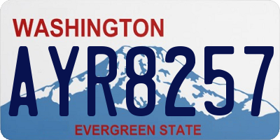 WA license plate AYR8257