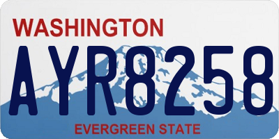 WA license plate AYR8258