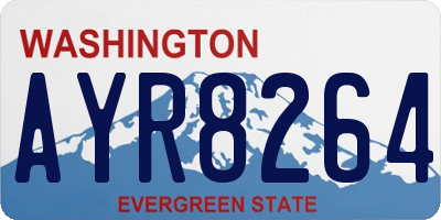 WA license plate AYR8264