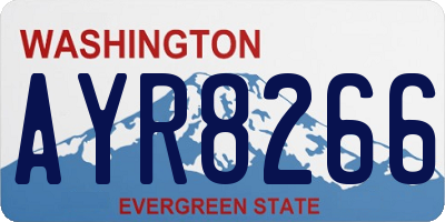 WA license plate AYR8266