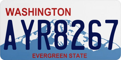 WA license plate AYR8267