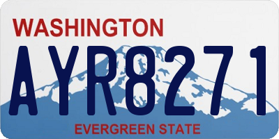 WA license plate AYR8271