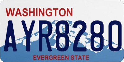 WA license plate AYR8280