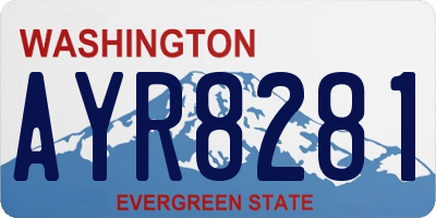 WA license plate AYR8281