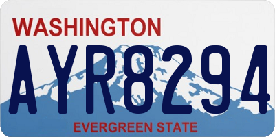 WA license plate AYR8294