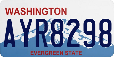 WA license plate AYR8298