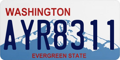 WA license plate AYR8311
