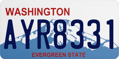 WA license plate AYR8331
