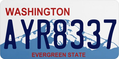 WA license plate AYR8337