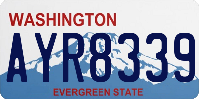 WA license plate AYR8339