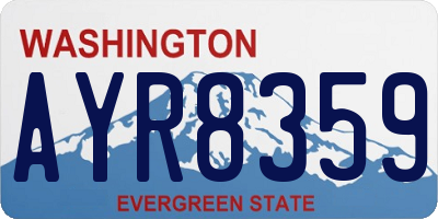 WA license plate AYR8359