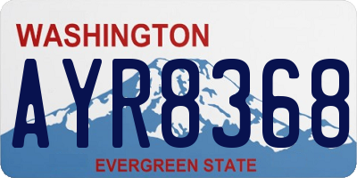 WA license plate AYR8368