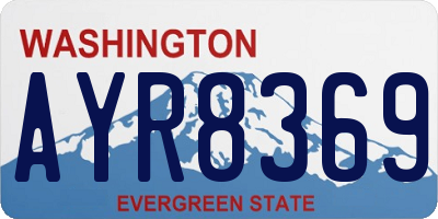WA license plate AYR8369